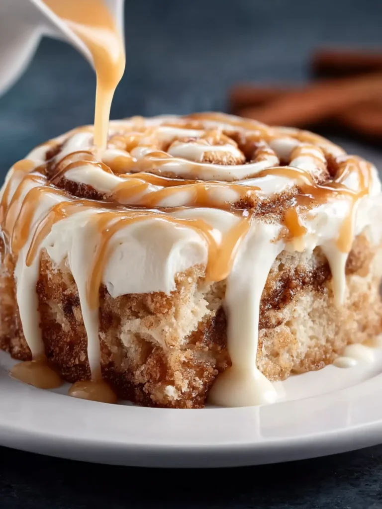 Cinnamon Roll Poke Cake First Image