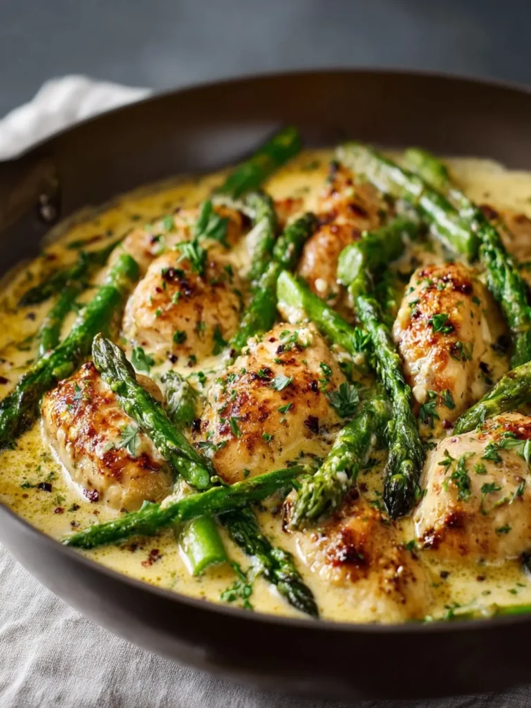 Creamy Chicken Asparagus Skillet First Image