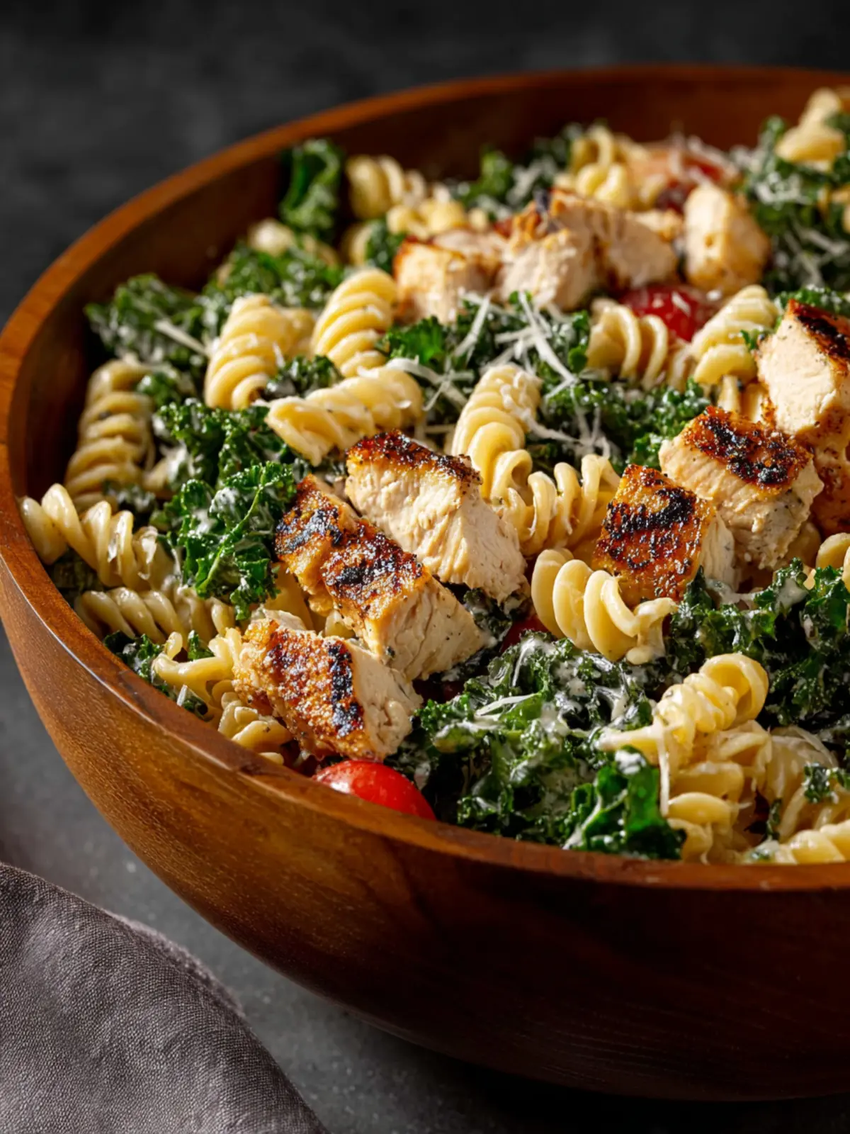 Kale Chicken Caesar Pasta Salad First Image