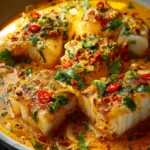 One Pan Coconut Curry Cod with Lemon Garlic Butter Recipe First Image