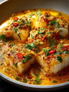 One Pan Coconut Curry Cod with Lemon Garlic Butter Recipe First Image