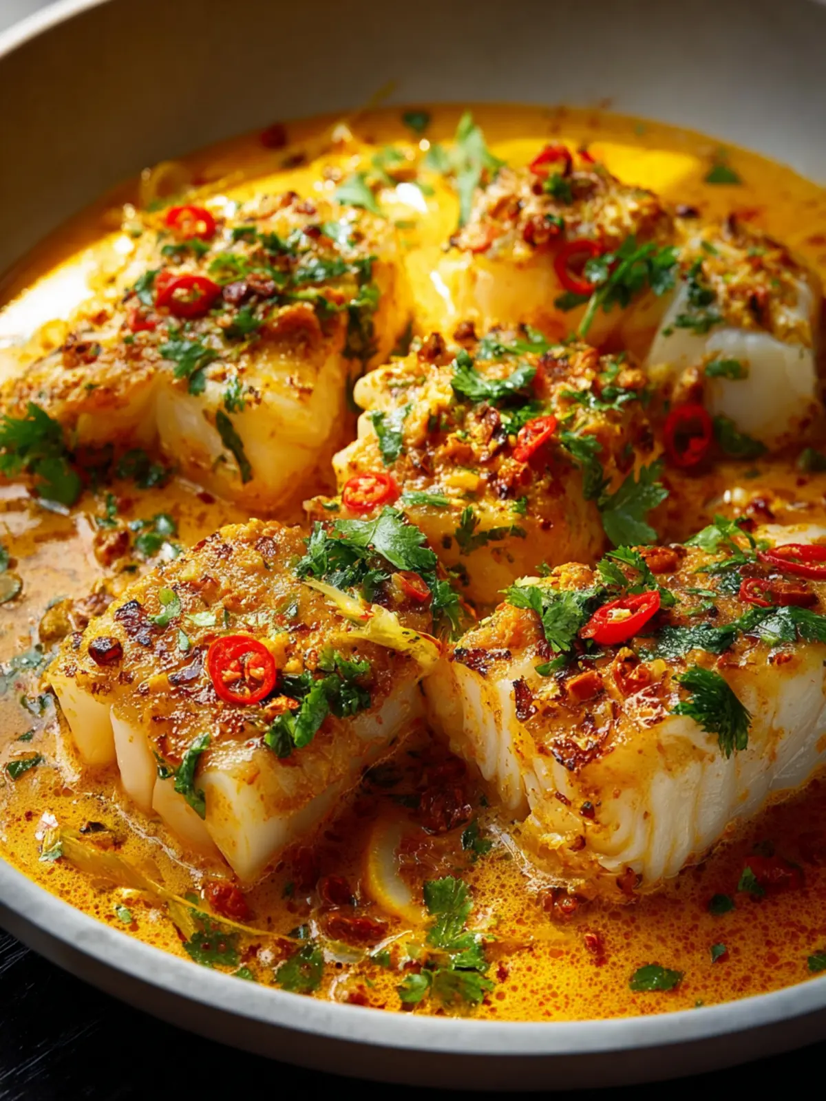 One Pan Coconut Curry Cod with Lemon Garlic Butter Recipe First Image