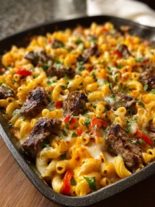 Steak and Pepper Jack Queso Mac First Image