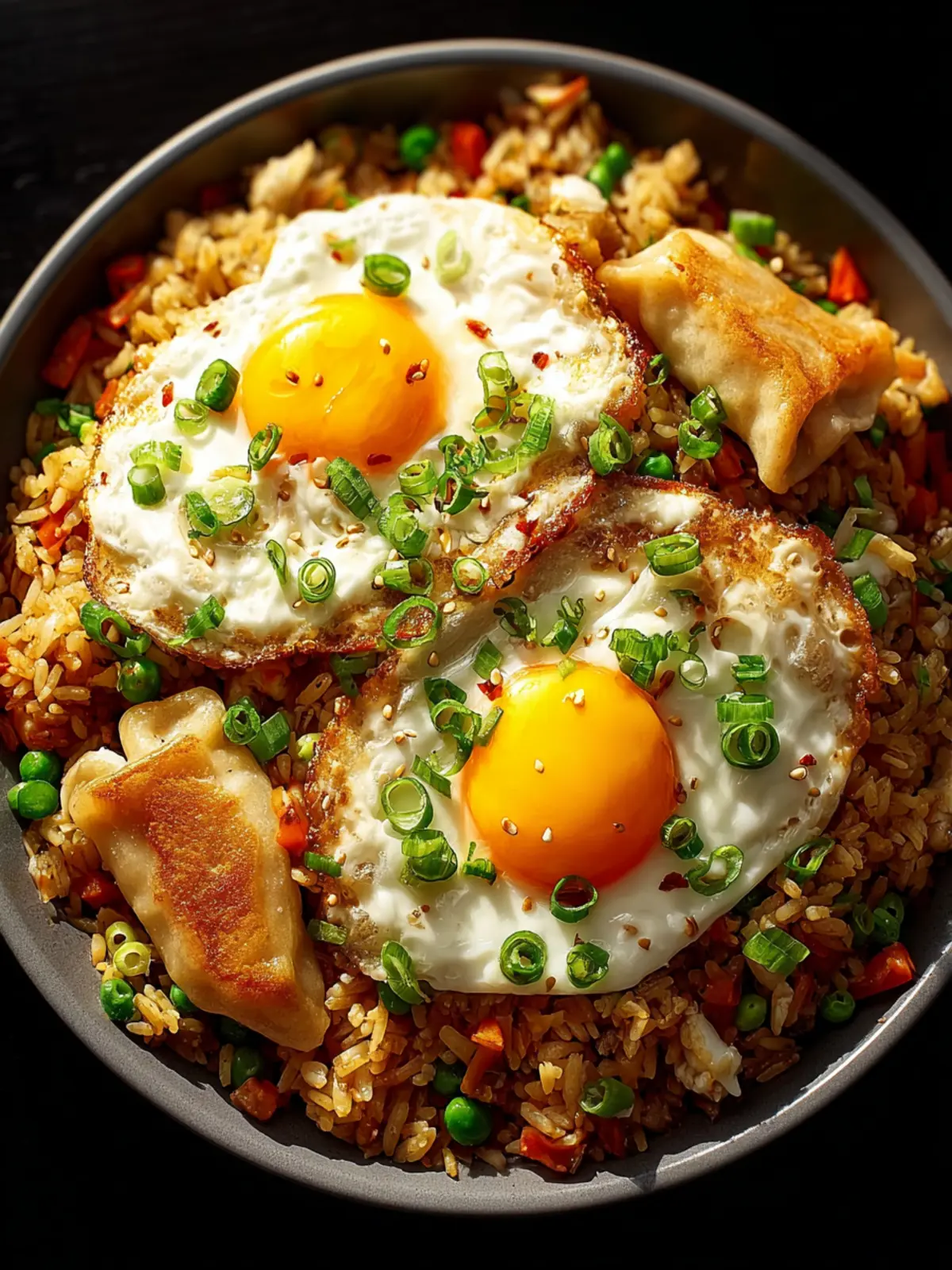 Trader Joe’s Dumpling Fried Rice Skillet with Eggs & Scallions First Image