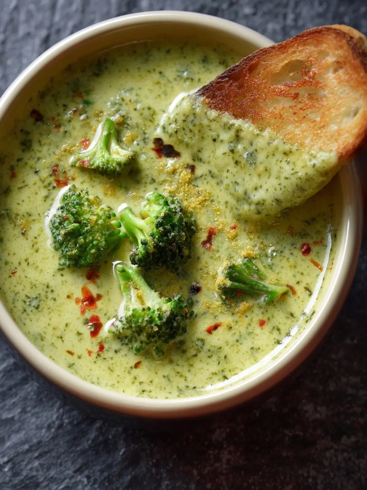 Vegan Broccoli Soup with Nutritional Yeast First Image