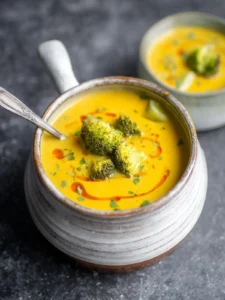 Vegan Cheesy Broccoli Potato Soup First Image