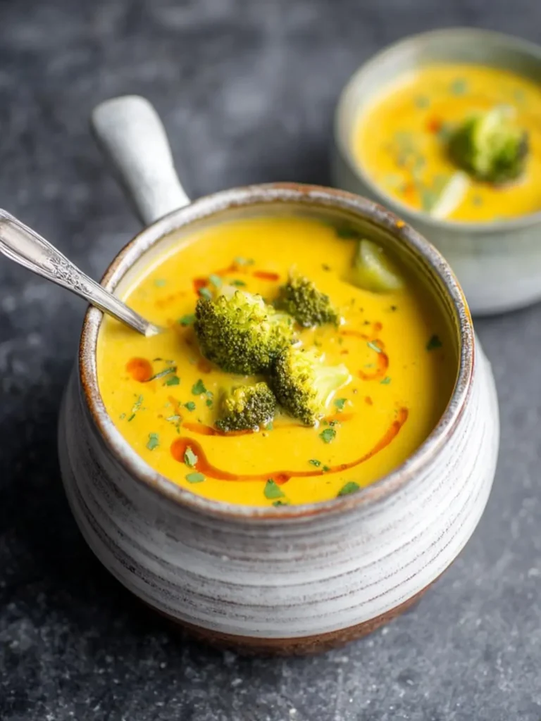 Vegan Cheesy Broccoli Potato Soup First Image